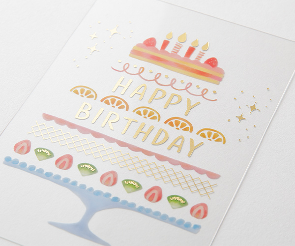 HAPPY BIRTHDAY 生日快樂 生日卡片 透明卡片 萬用卡｜MIDORI 日本