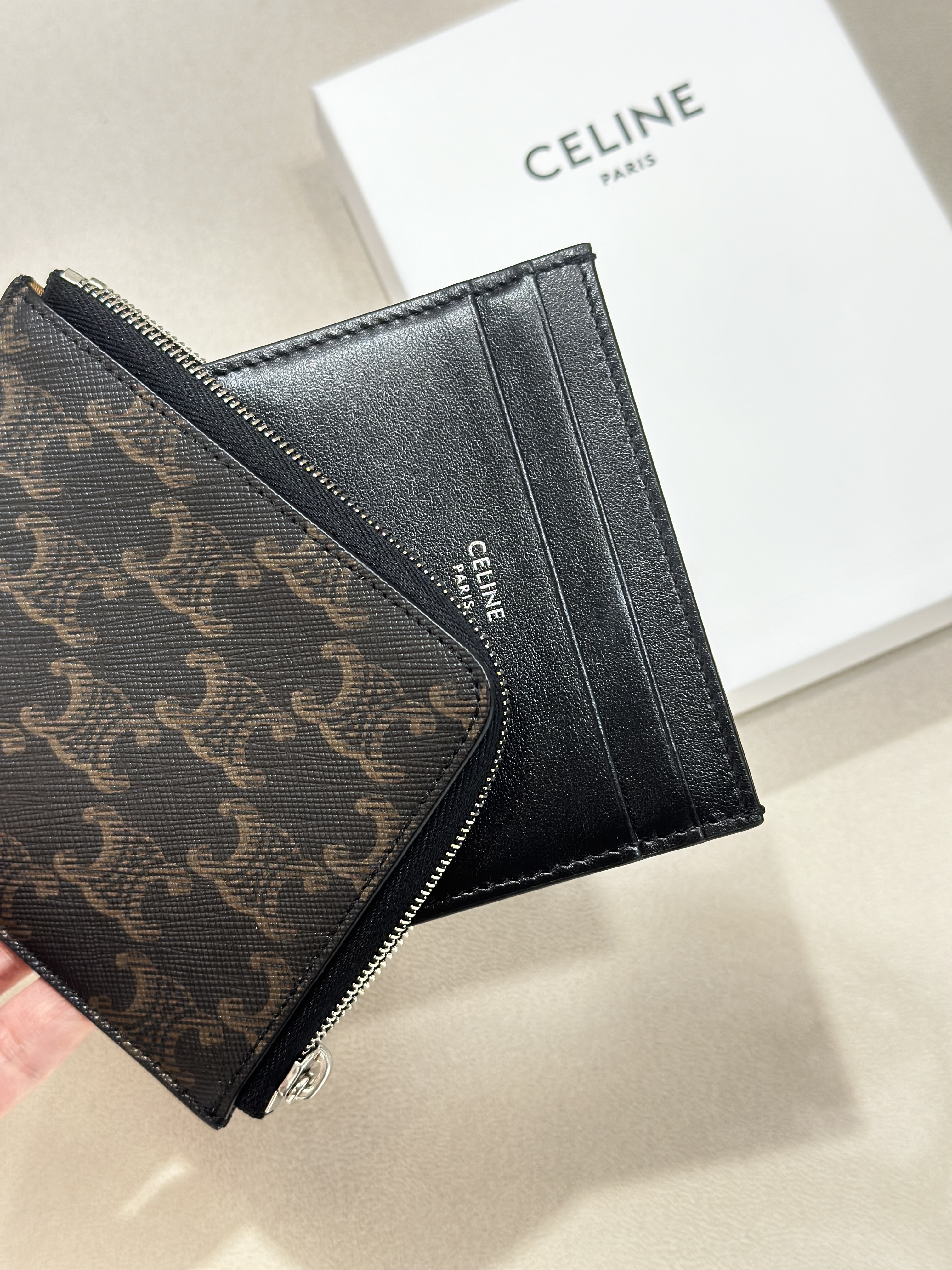 CELINE Zipped Purse with Removable Cardholder