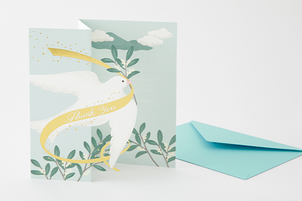 Thank you 小鳥 立體卡片 萬用卡｜MIDORI 日本
