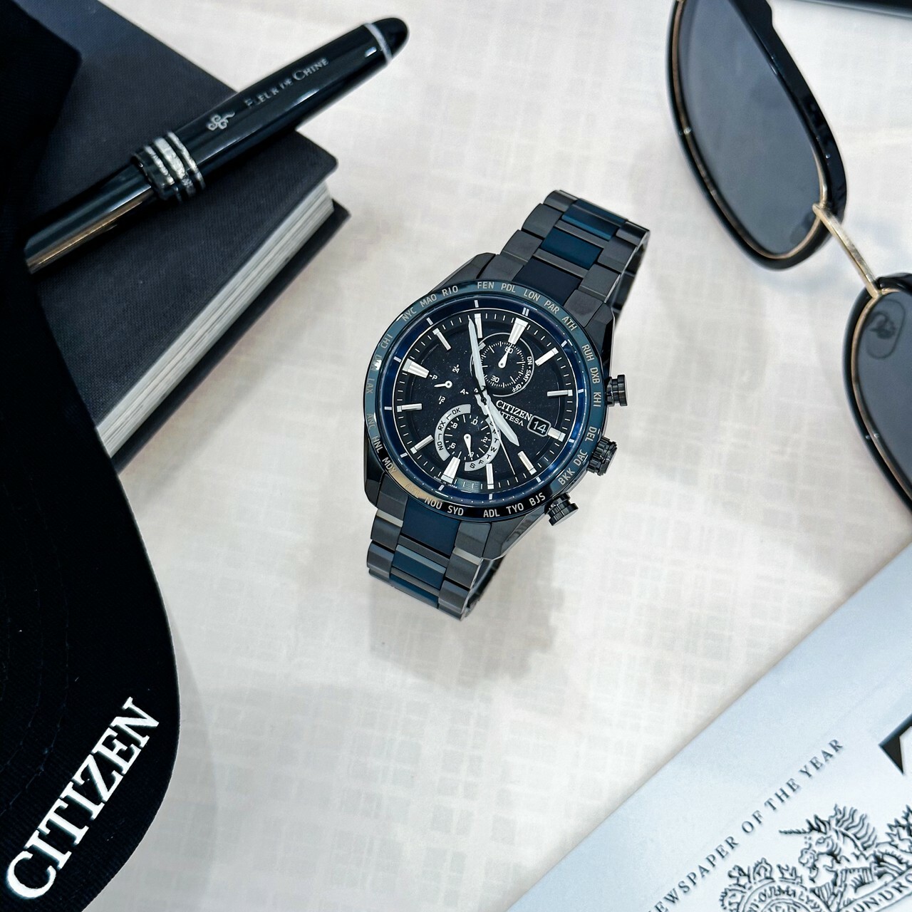 【CITIZEN 星辰】GENT'S系列 湛藍星空限量鈦金屬腕錶 AT8187-75E 42mm 現代鐘錶