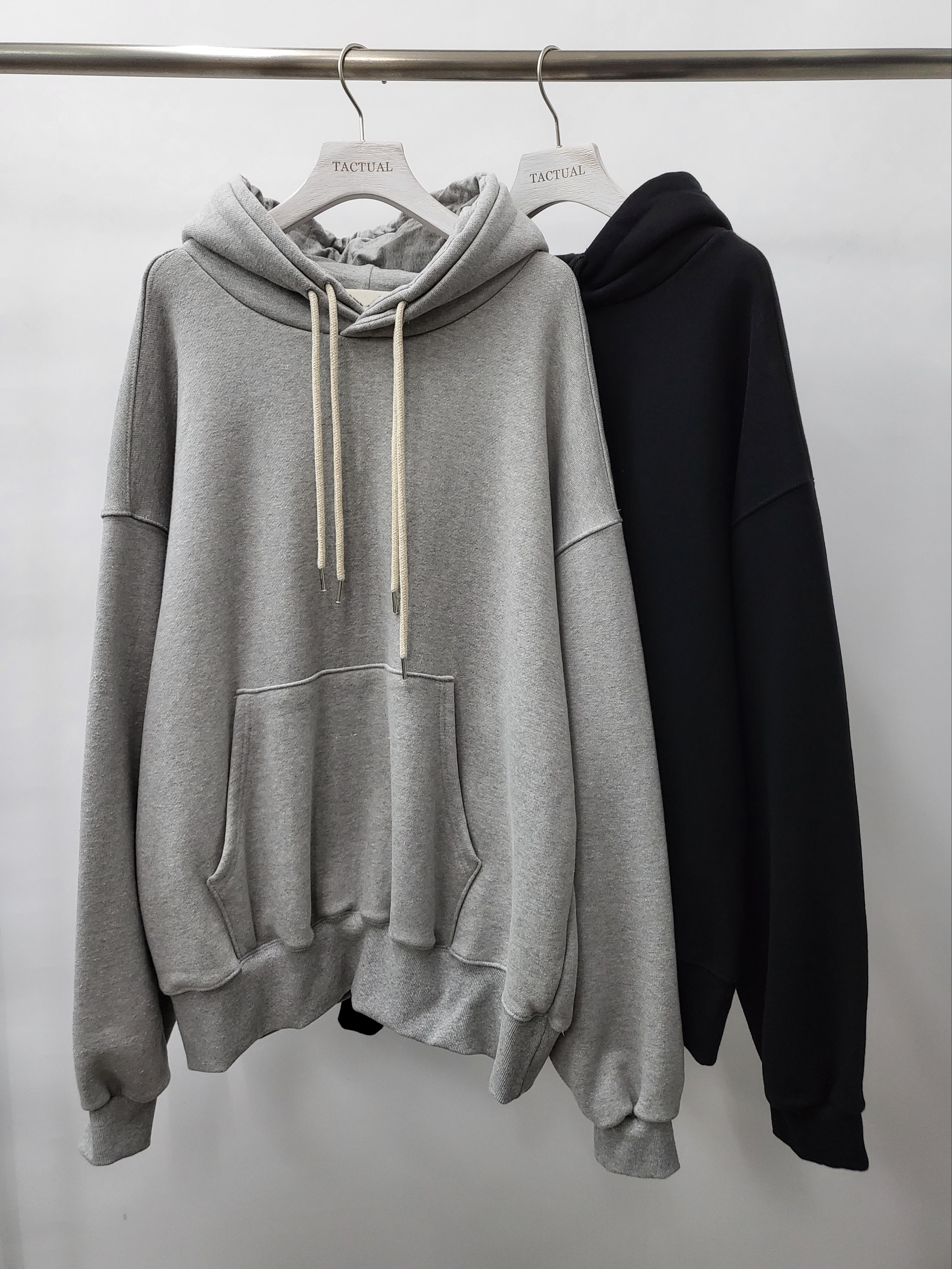 淨色雙層帽衛衣 T4444