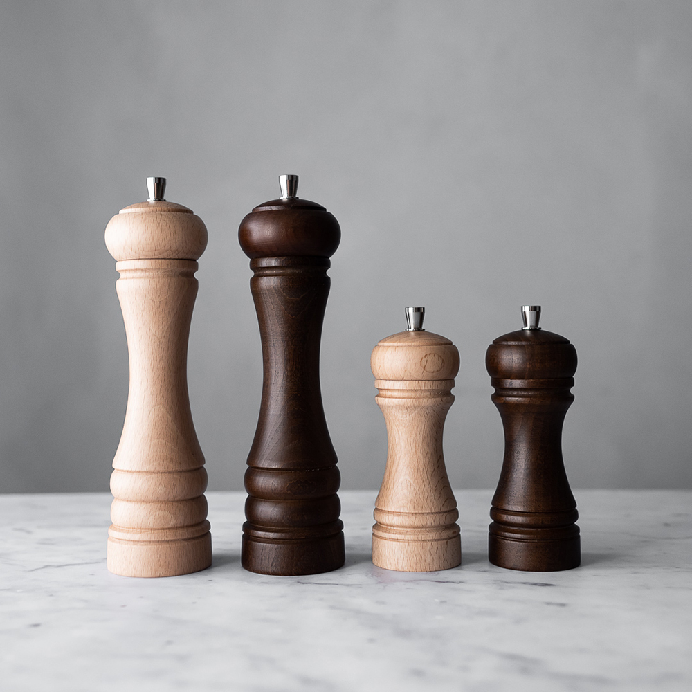 JAVA  l 研胡椒粒/海鹽磨罐 18CM l 深色木