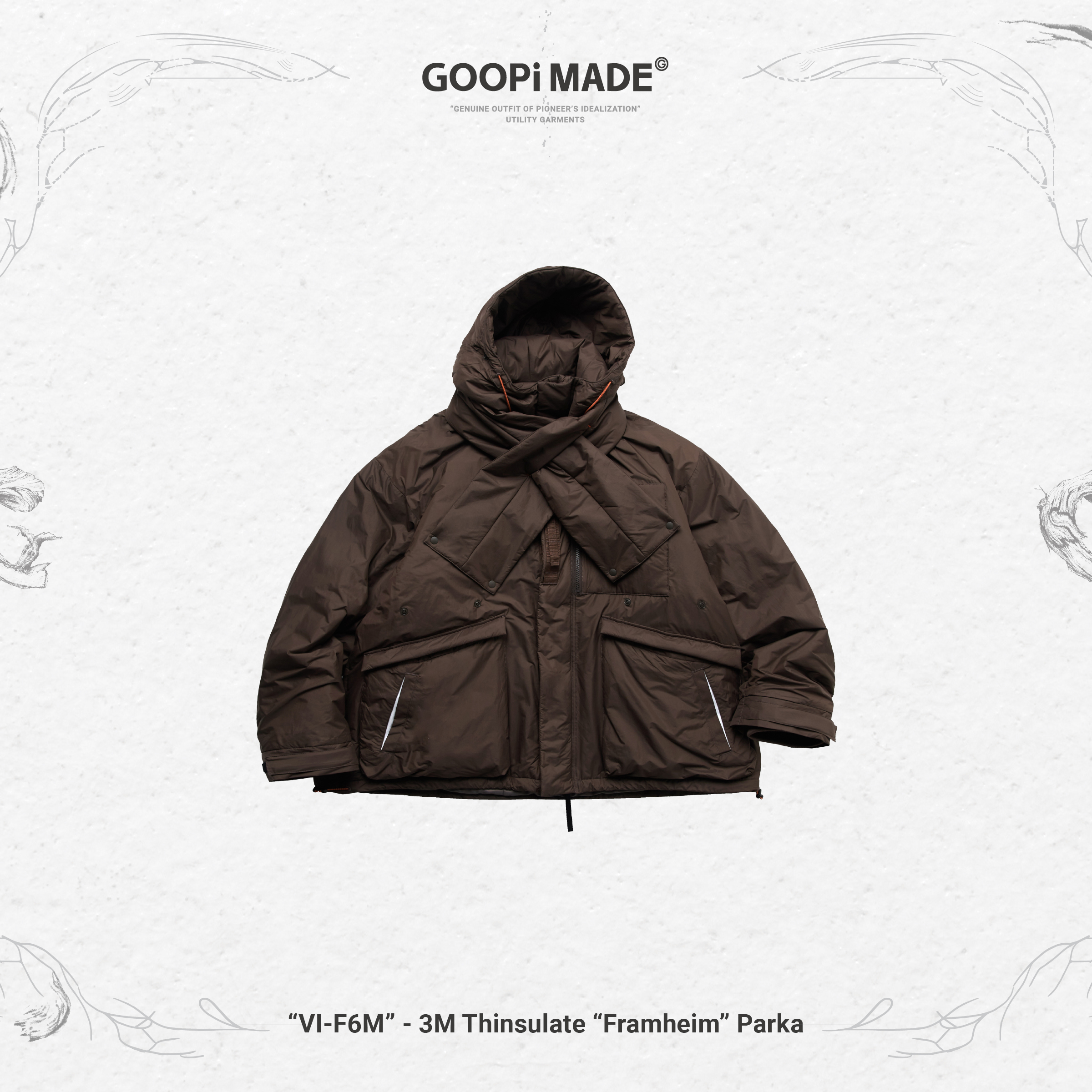 VI-F6M” - 3M Thinsulate™ “Framheim” Parka - Mud