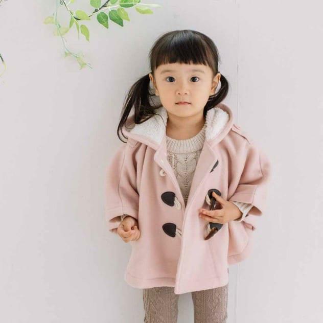 (現貨) JP 暖笠笠牛角斗篷外套 (Pink 80)