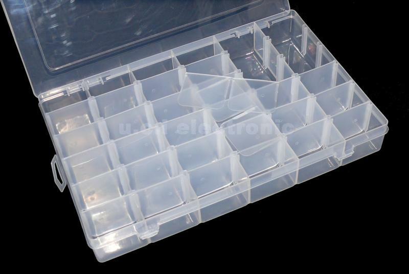 【UCI電子】(B) 36格透明塑料盒 首飾盒 儲物盒 收納盒 針線盒 整理盒