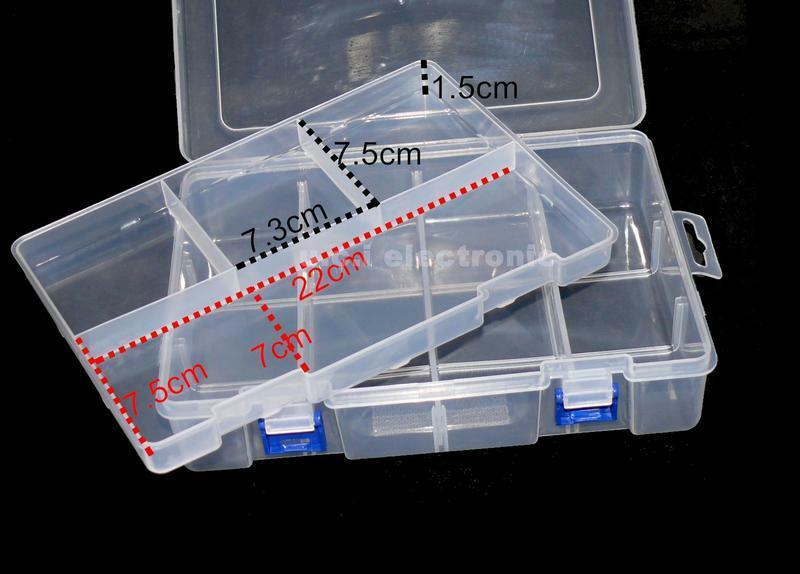【UCI電子】(B) 雙層 8格透明塑膠 零件盒 元件盒 收納盒 整理盒 漁具盒 小五金工具盒