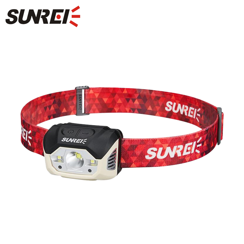 SUNREE 山力士 MUYE 440流明感應式頭燈 (黑+紅) 440流明/露營燈/手電筒/登山/緊急訊號 81CLS0115