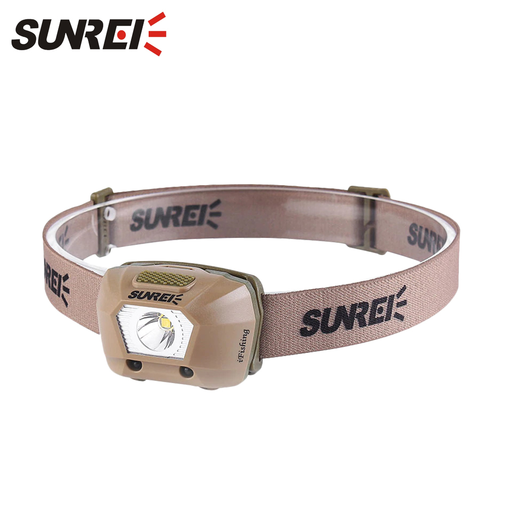 SUNREE 山力士 iFishing 225流明感應式頭燈 (土黃) 225流明/露營燈/手電筒/登山/緊急訊號 81CLS0006