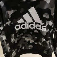 [S] ADIDAS CAMOUFLAGE PRINT HOODIE, BLACK, AA7484-AK01-JC-BLACK (SAD11)