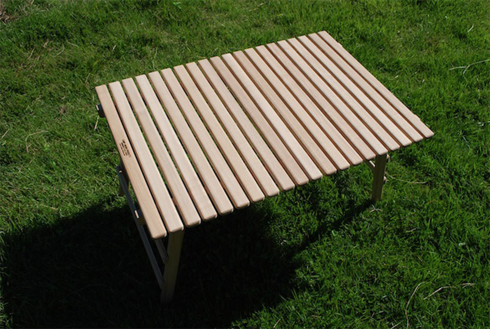 Camp Mania-摺疊式野營中高桌-原木【L】