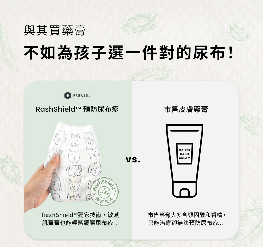 與其買藥膏 不如為孩子選一件對的尿布! 與其買藥膏 不如為孩子選一件對的尿布!