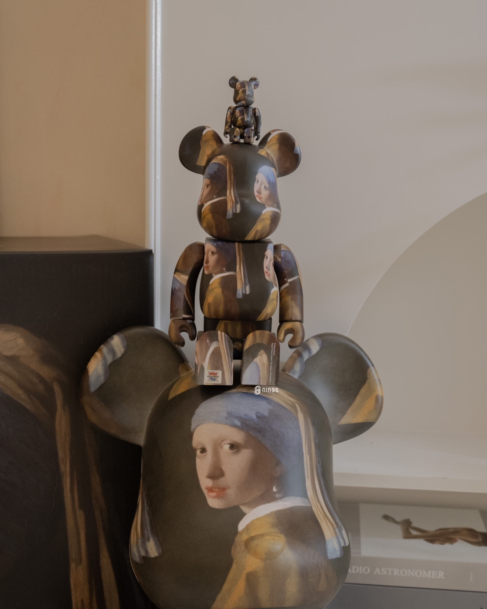 BE@RBRICK JOHANNES VERMEER 1000% 庫柏力克熊維梅爾戴珍珠耳環的少女