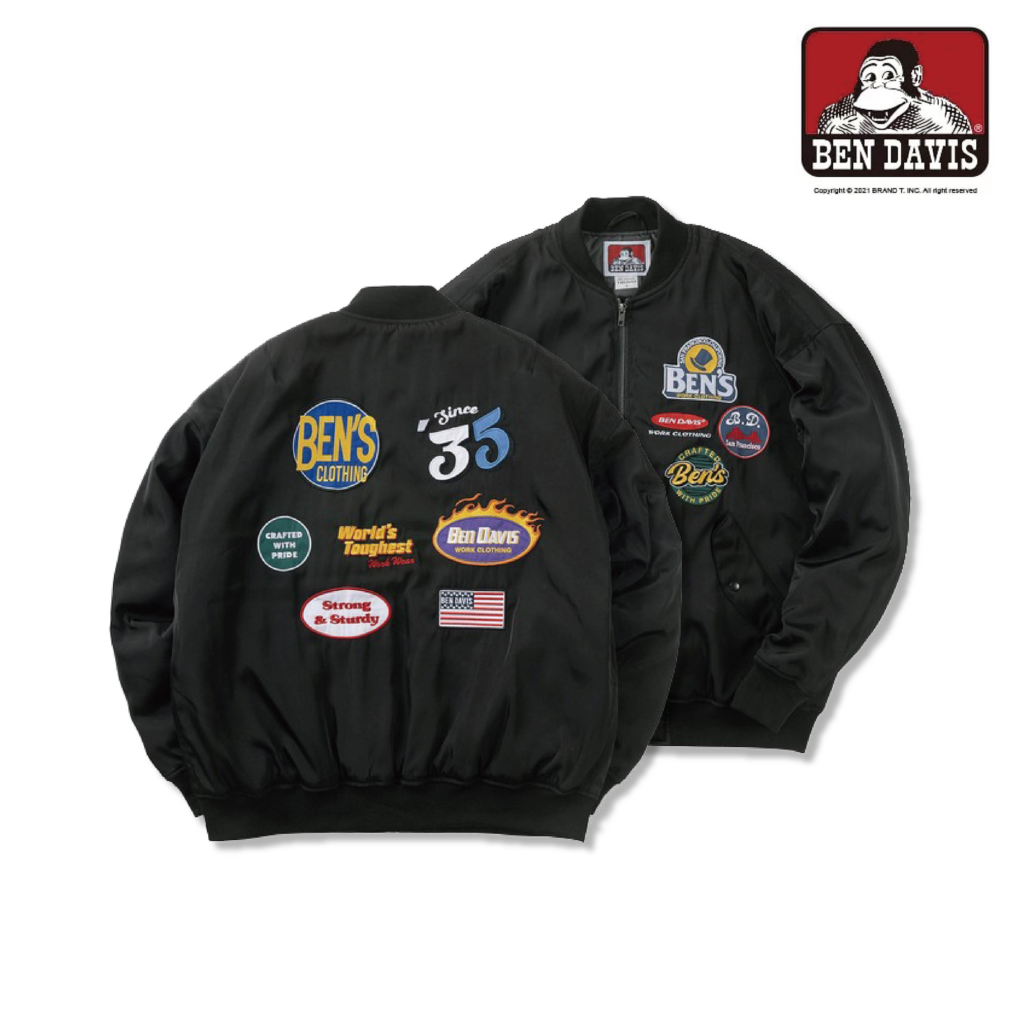 【 BEN DAVIS | 貼布飛行外套 - 黑 】