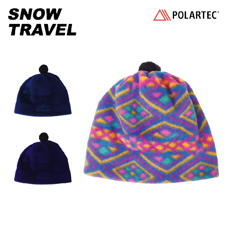 SNOW TRAVEL 雪之旅 POLARTEC 透氣保暖毛帽 (花色、素色) 防風帽/遮耳帽/防寒帽 41STAR00