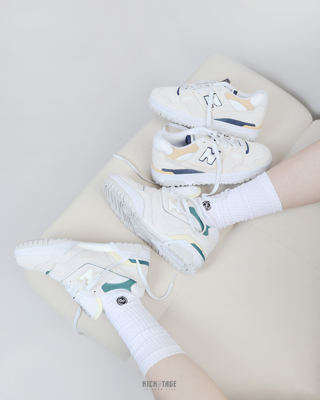 <特價，不退換> NEW BALANCE 550 麂皮拼接 復古休閒鞋 抹茶奶酪【BBW550AA】芒果優格【BBW550AB】NB550