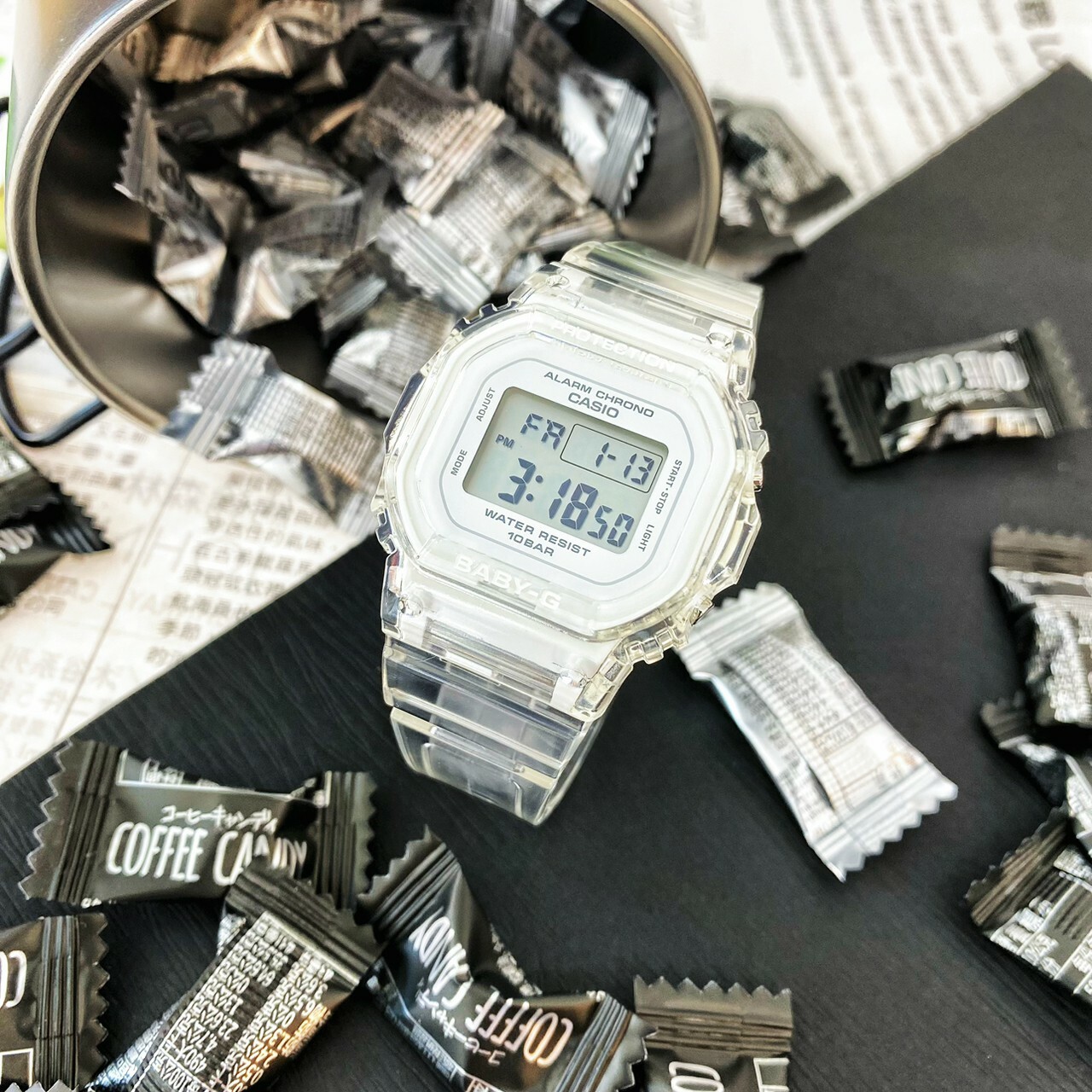 【Baby-G】經典百搭方型電子腕錶BGD-565S-7D(透明) /BGD-565-1D(黑色) 現代鐘錶