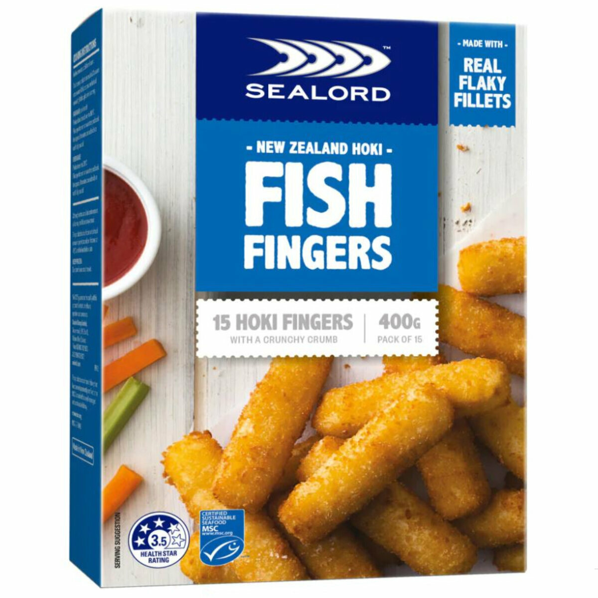紐西蘭Sealord Hoki脆炸鱈魚手指 (15條) 400g