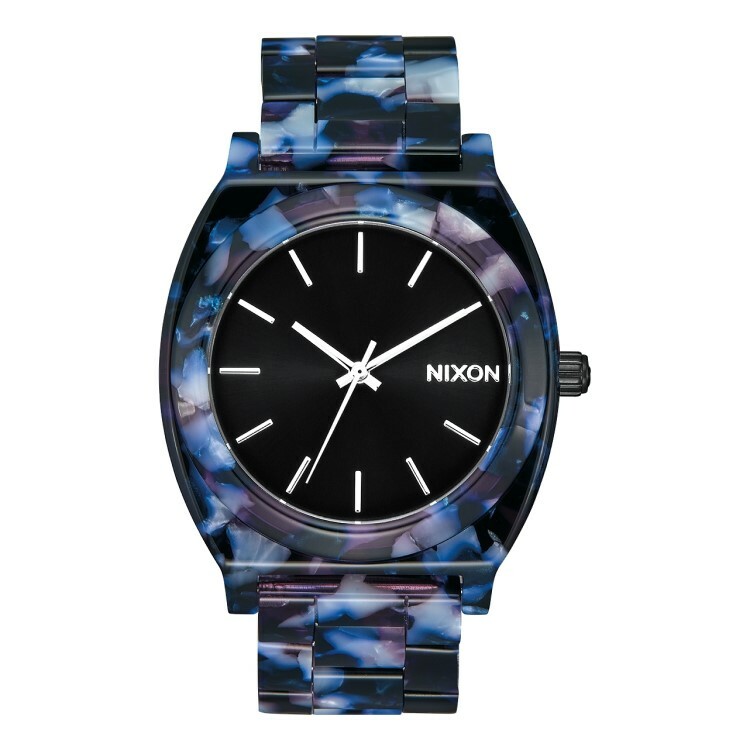 美國 NIXON Time Teller Acetate 極簡玳瑁錶 2336 (玳瑁深藍)