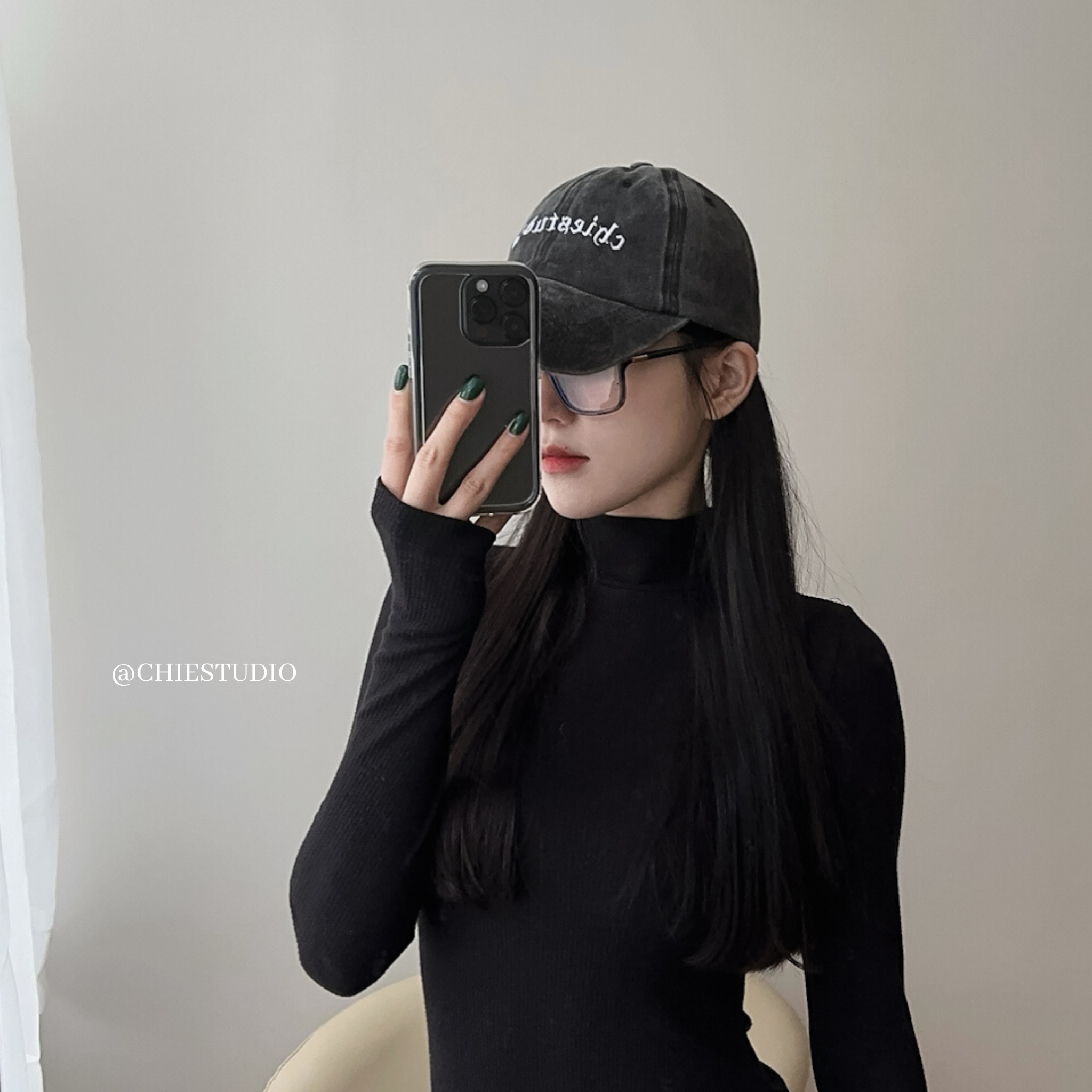 𝐂𝐡𝐢𝐞𝐬𝐭𝐮𝐝𝐢𝐨訂製·水洗刺繡鴨舌帽