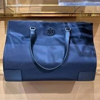 [S] TORY BURCH ELLA NYLON TOTE,BLACK, 136144-001 (STB270)