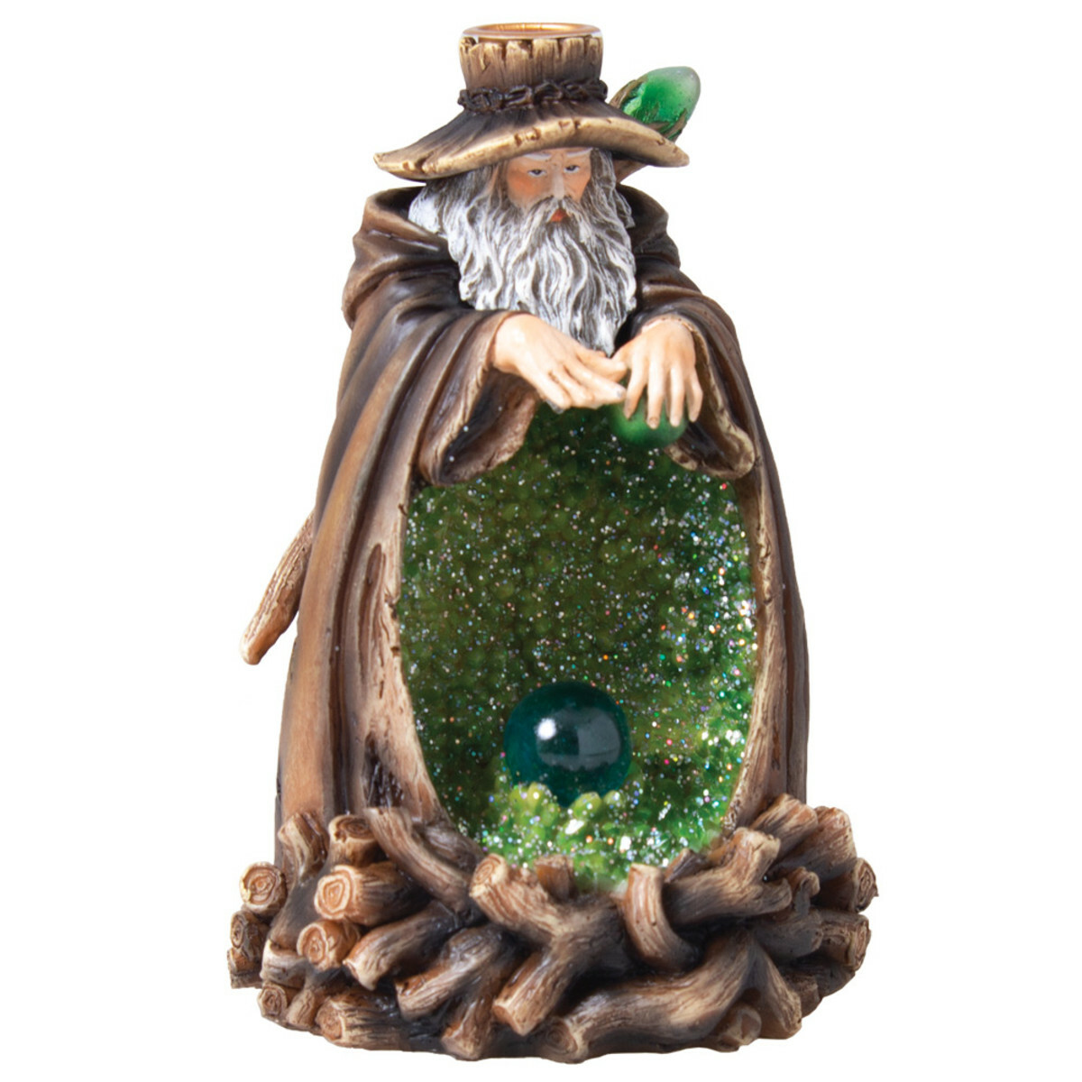 WIZARD BACKFLOW INCENSE BURNER W/ LED LIGHT
