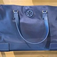 [S] TORY BURCH ELLA NYLON TOTE BAG,TORY NAVY, 136144-405 (STB273)
