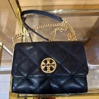 [S] TORY BURCH WILLA CHAIN WALLET,BLACK, 87867-001 (STB275)