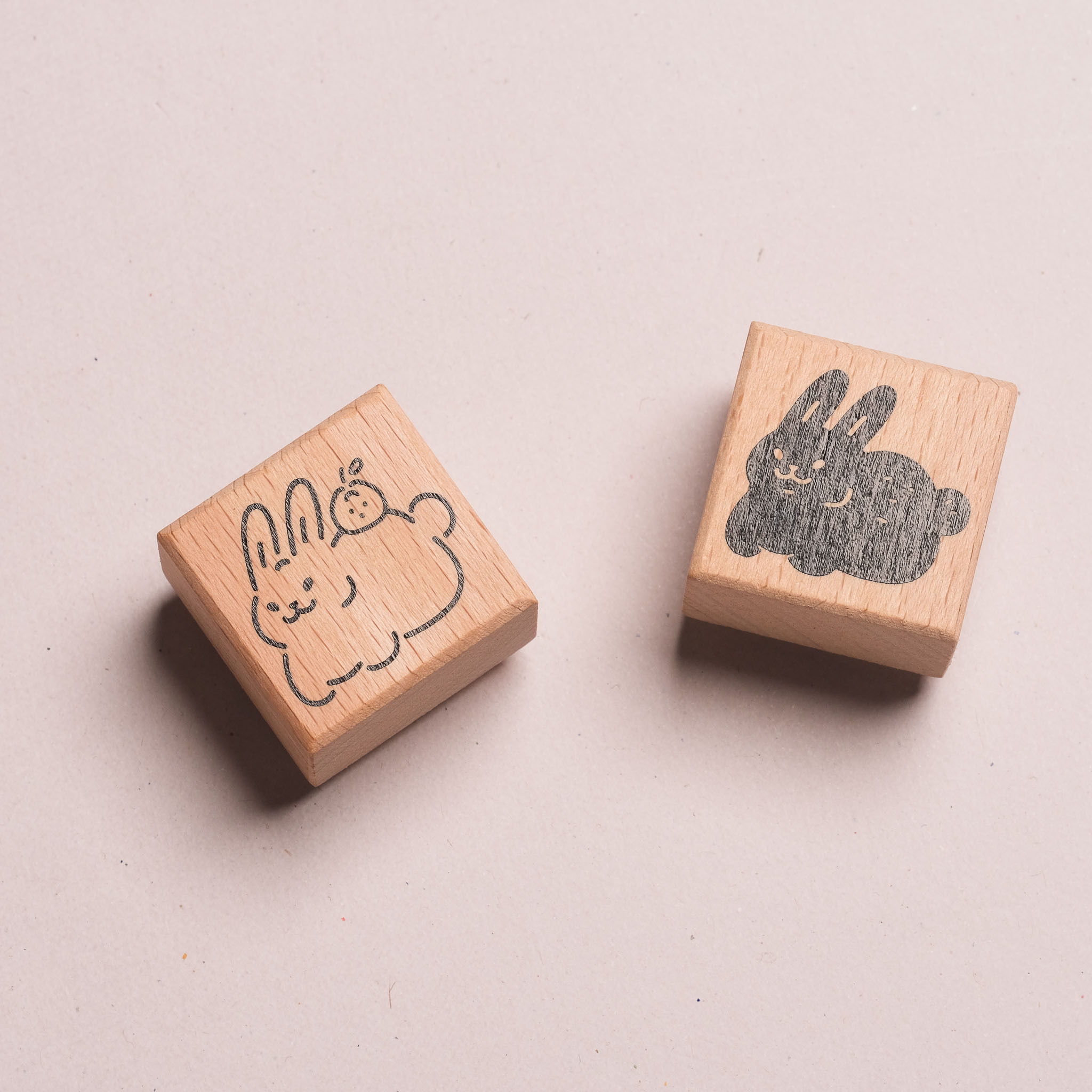 小吉兔 木頭印章/白色吉米/臺灣