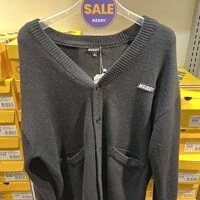 [S] NERDY NY CARDIGAN,BLACK, SN193 (SN193)