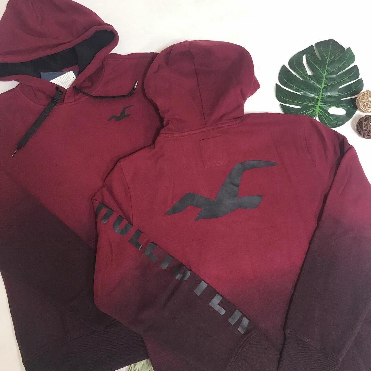 HOLLISTER BACK PRINT HOODIES 漸變色
