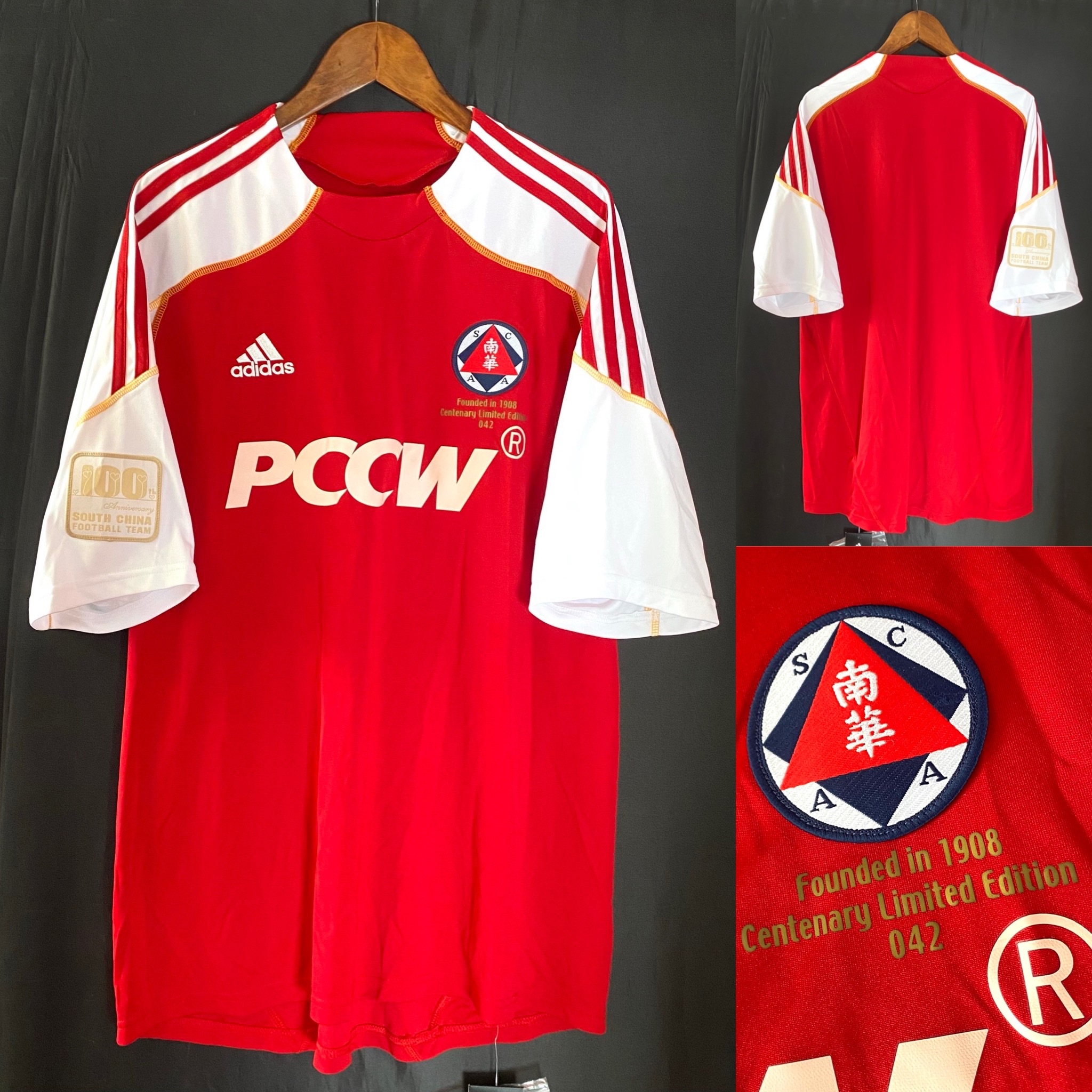 (Limited Edition) South China Football Team 2008-2009 Adidas 100th Home official shirt
