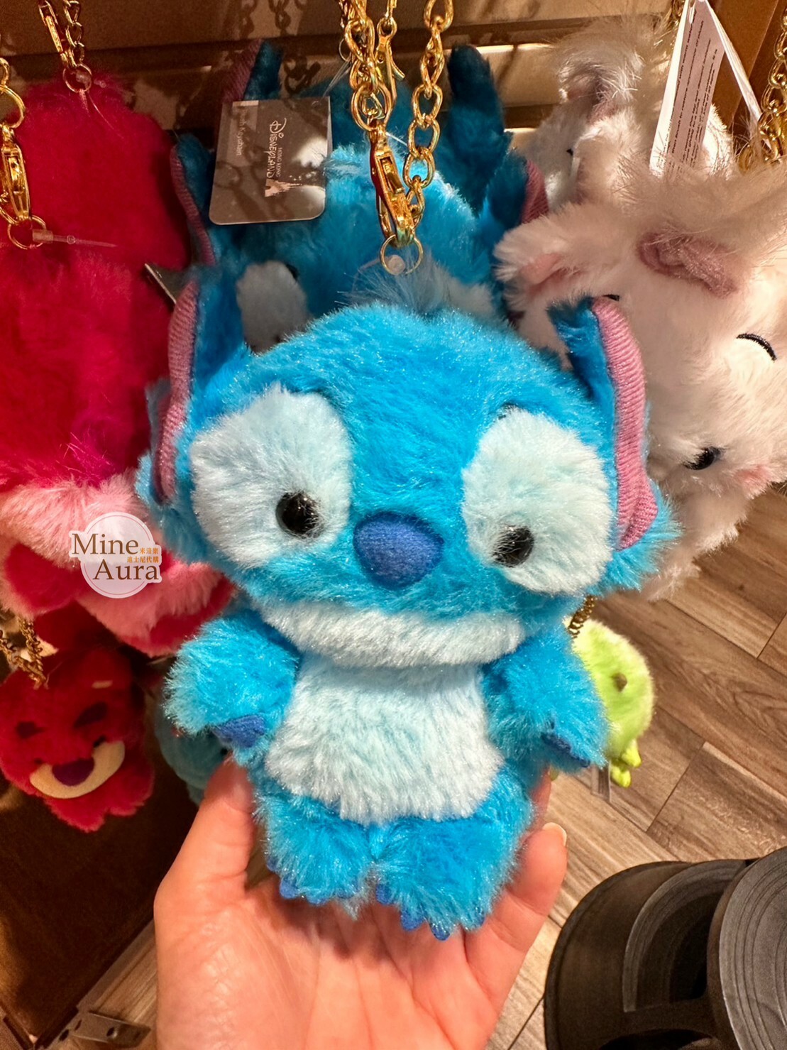 史迪奇 Stitch 毛毛 造型 鑰匙圈 吊飾 星際寶貝 Lilo & Stitch -香港迪士尼樂園