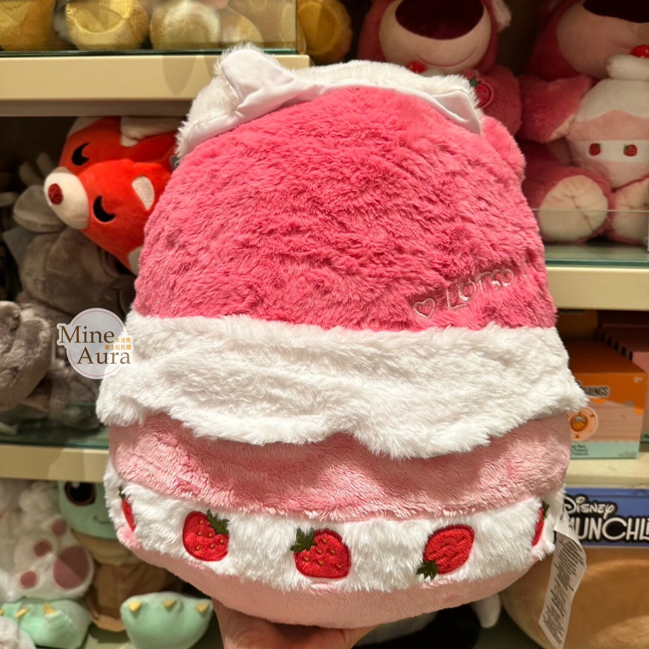 熊抱哥 Lotso 蛋糕造型 抱枕 靠墊 有草莓味 玩具總動員 Toy Story -香港迪士尼樂園