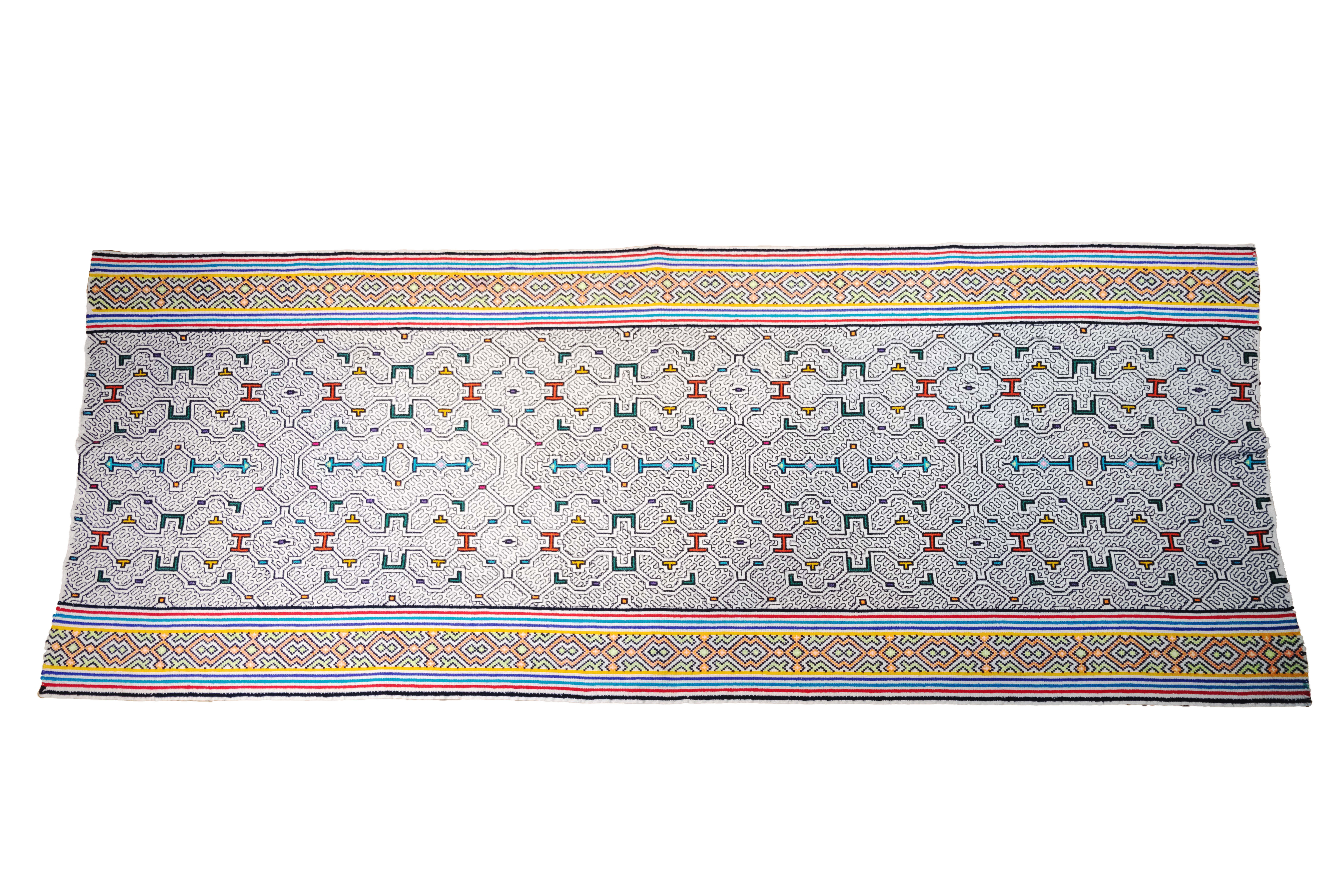 亞馬遜Shipibo族｜刺繡掛布 - 藥草｜秘魯