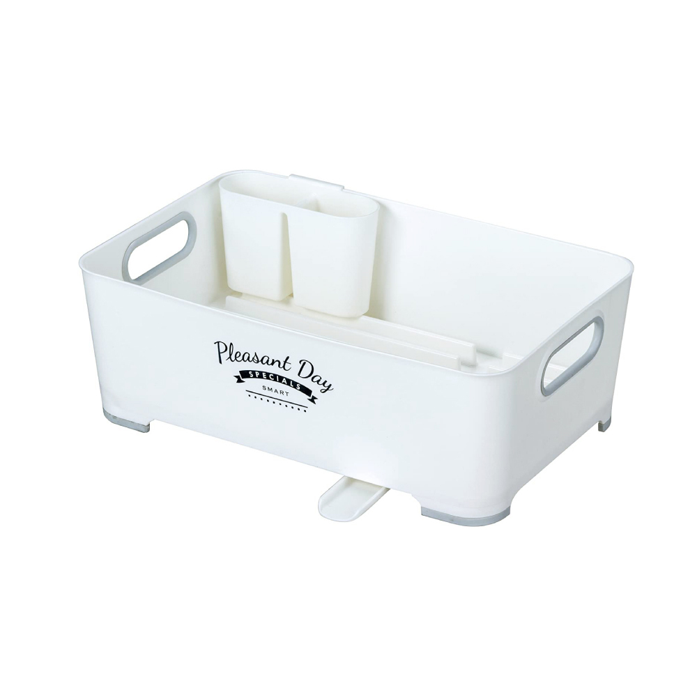 【日本平和】檯面餐具瀝水籃/純潔白