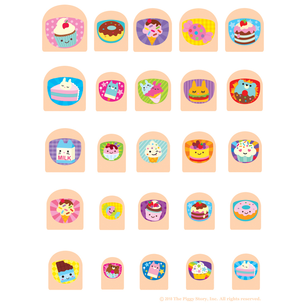 【Girl Nation美國甜心】甜點蛋糕店｜微香指甲貼紙