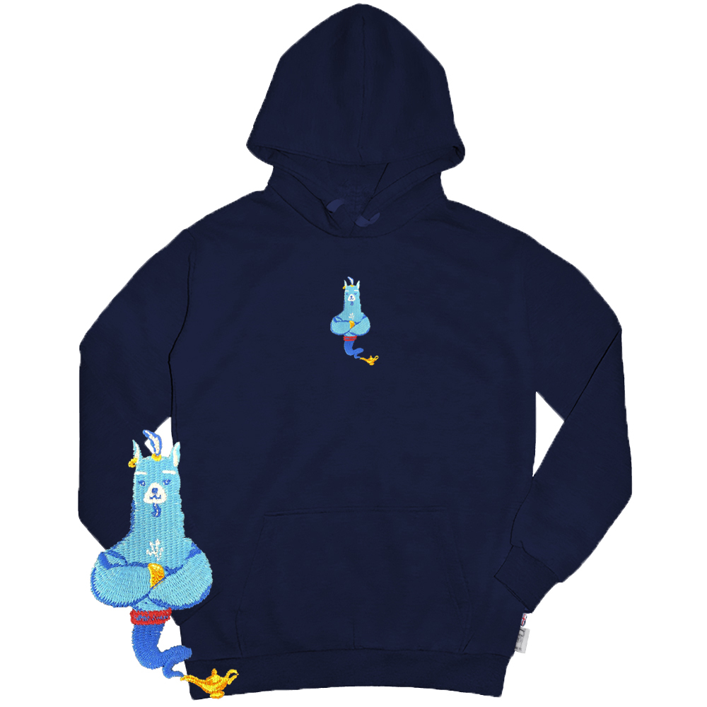 Embroidery-精靈駝 刺繡 高磅數長袖帽T