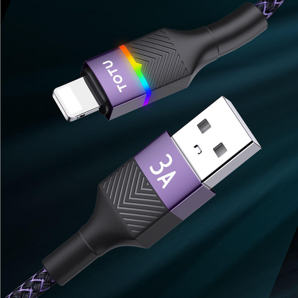 TOTU 拓途 iPhone/Lightning充電線傳輸線快充線 3A快充 LED 征程 1.5M