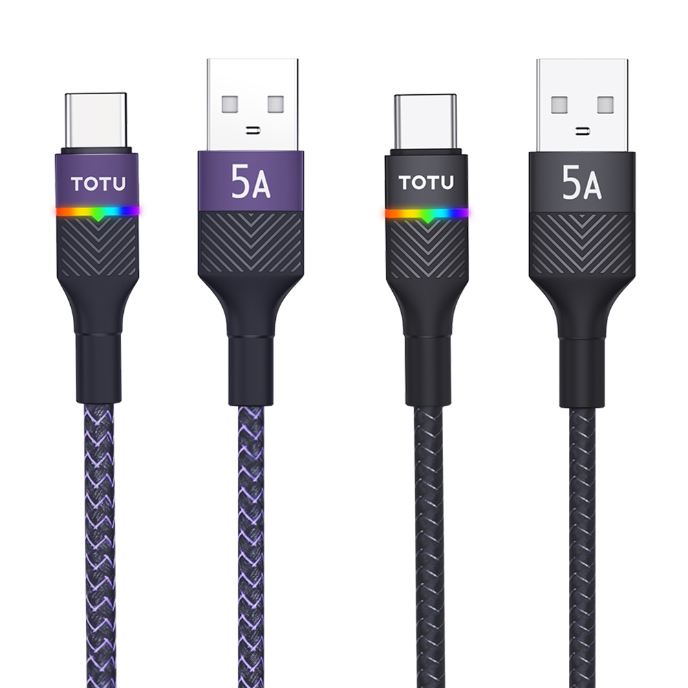TOTU 拓途 Type-C充電線傳輸線快充線 5A快充 LED 征程 1.5M