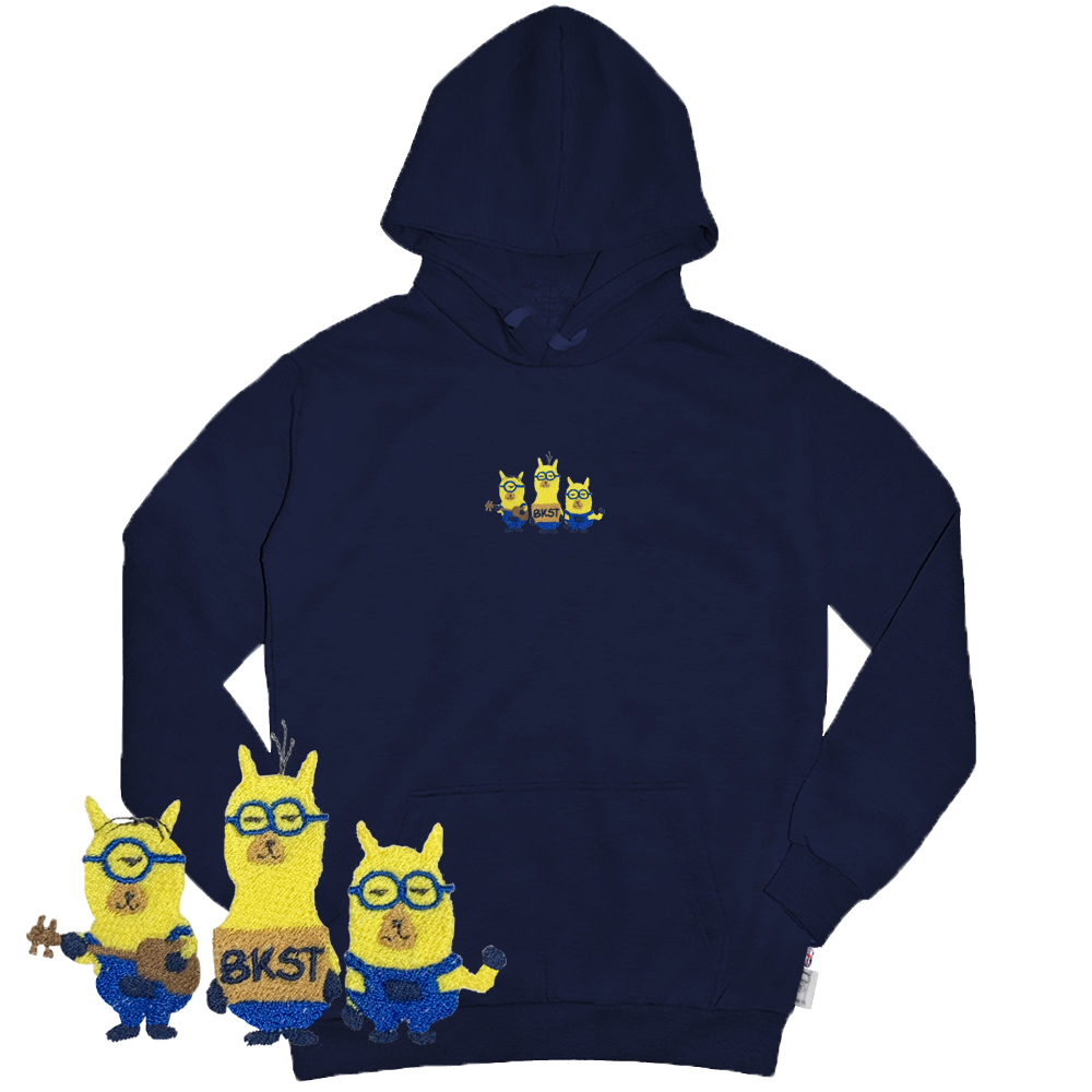 Embroidery-小兵駝 刺繡 高磅數長袖帽T