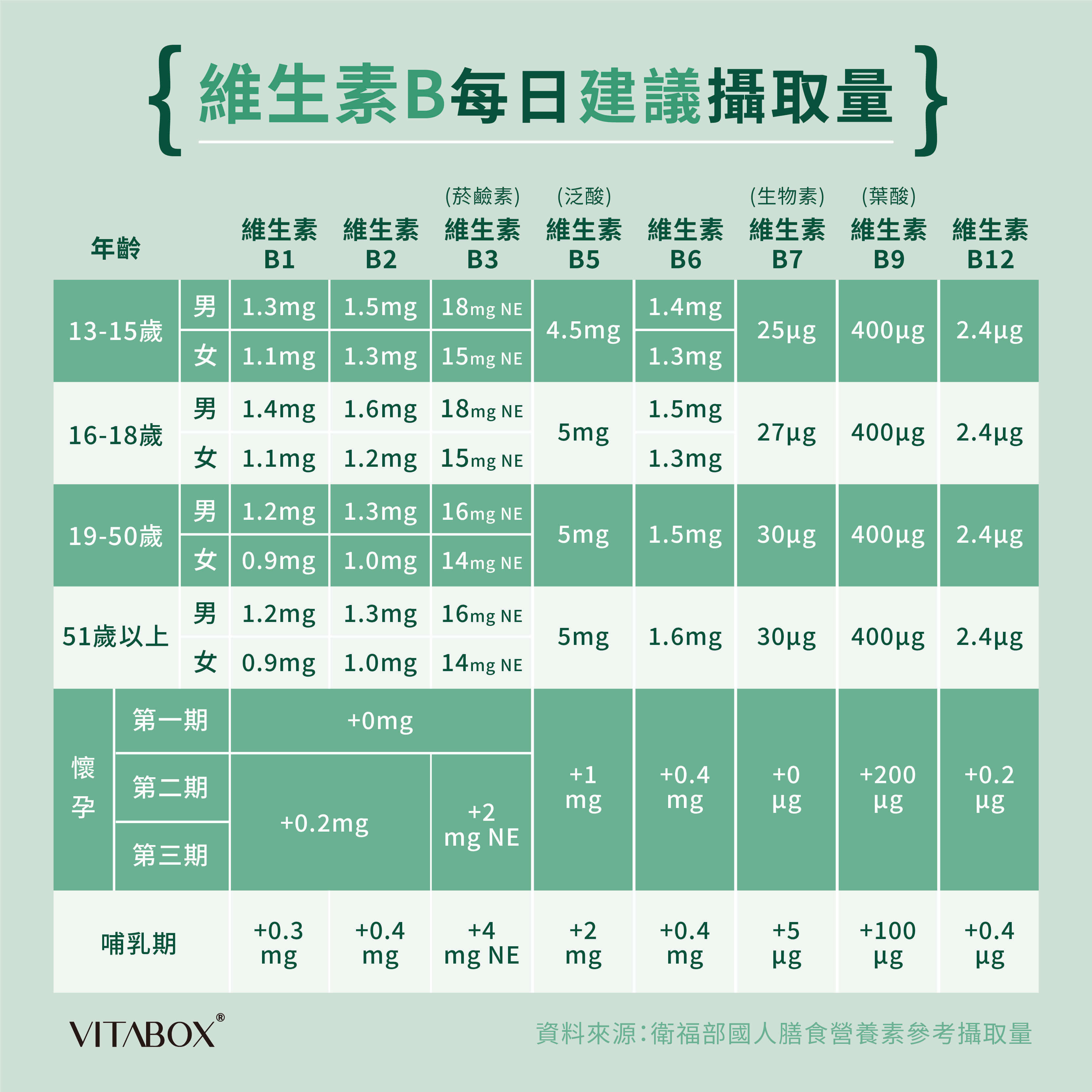B群食物要吃多少？注意每日建議攝取量