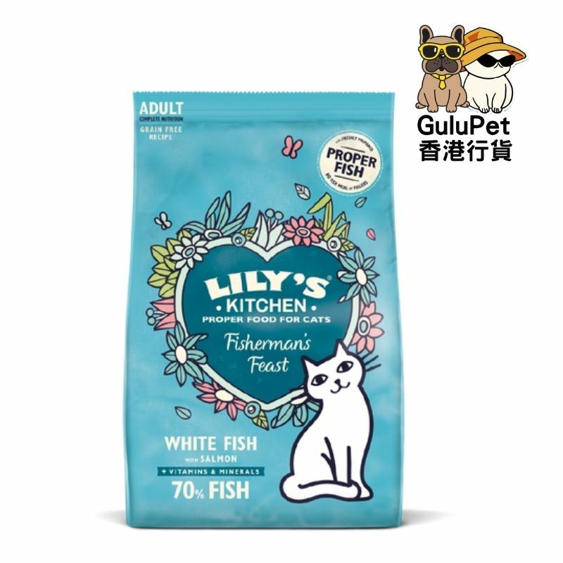 Lily's Kitchen - 無穀物鮮味魚肉餐 - 白魚三文魚貓糧 2kg(香港正貨)