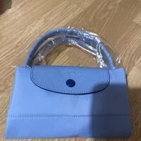 [S] LONGCHAMP LE PLIAGE SHORT HANDLE S SIZE - LIGHT BLUE, L1621619P38 (SLC114)