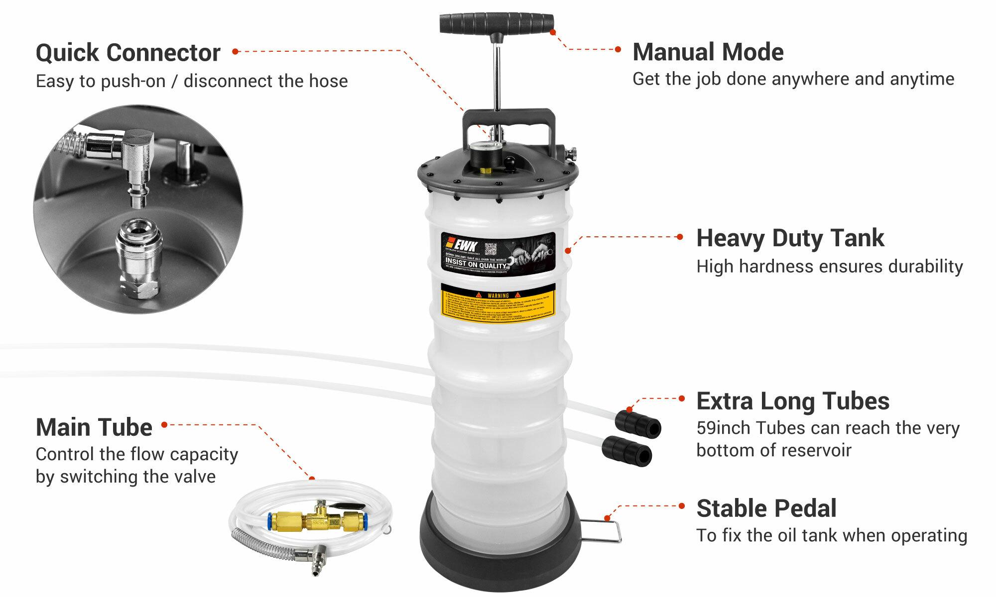 12L Manual Oil Extractor / Dispenser Pump EWK
