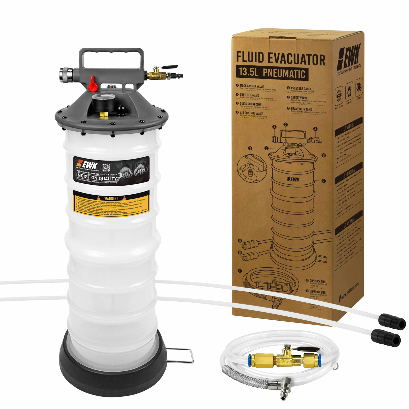13.5L Pneumatic Oil Extractor / Dispenser Pump EWK