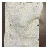 [S] TOMMY HILFIGER ESSENTIAL FAVORITE V-NECK T-SHIRT,GRAY HEATHER, 7648538-033 [FINAL SALE] (STH110)