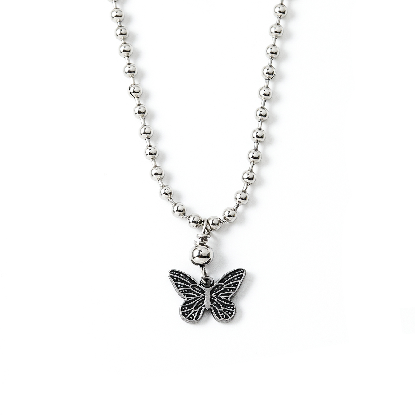 大尺碼,平價飾品,鋼飾,蝴蝶,項鍊