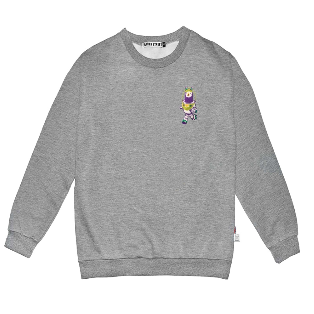 Embroidery-巴斯駝 刺繡 高磅數長袖圓T