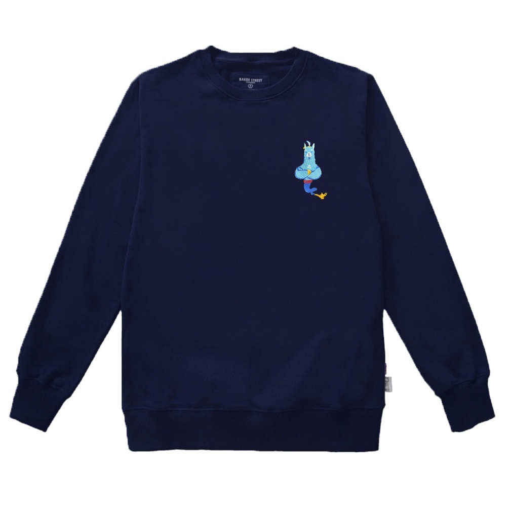 Embroidery-精靈駝 刺繡 高磅數長袖圓T