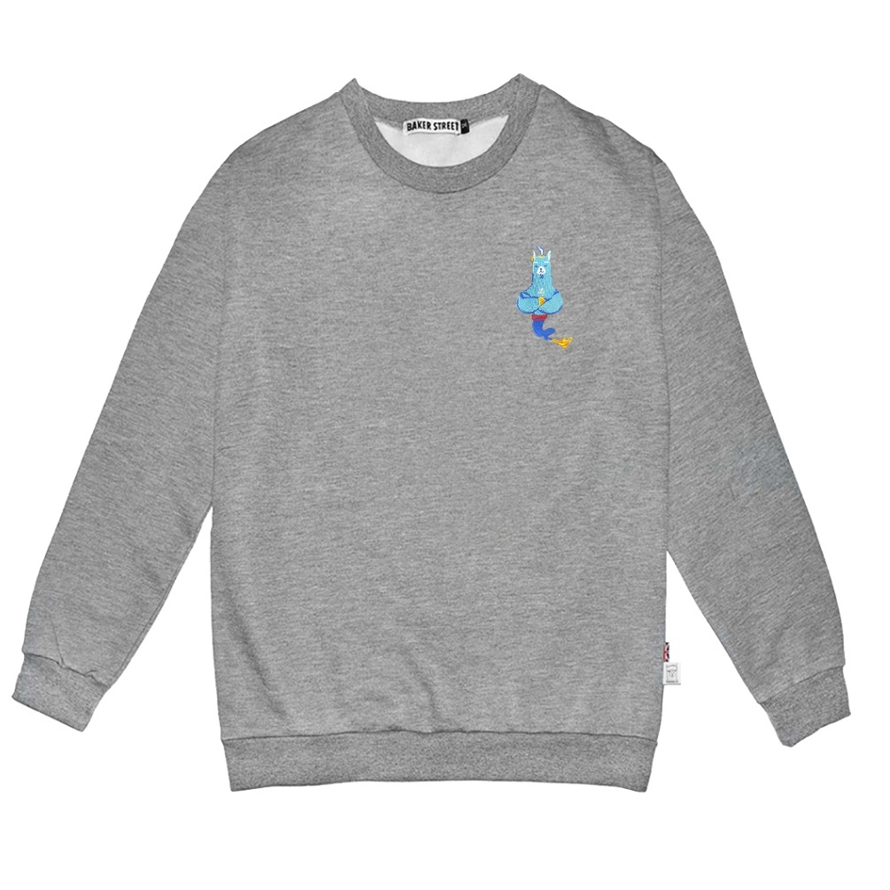 Embroidery-精靈駝 刺繡 高磅數長袖圓T